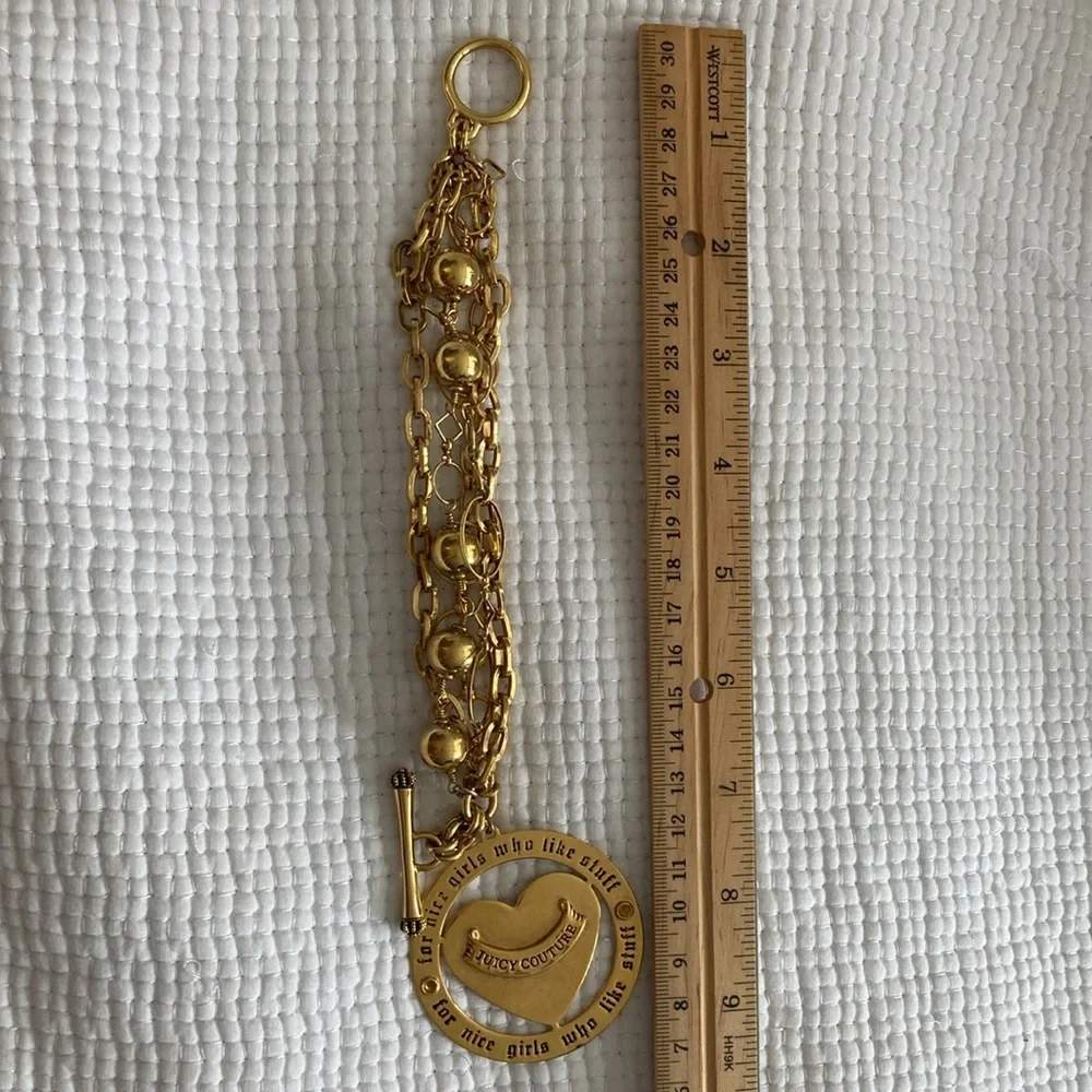 vintage, juicy couture, large toggle bracelet with a large juicy charm. - Picture 4 of 5